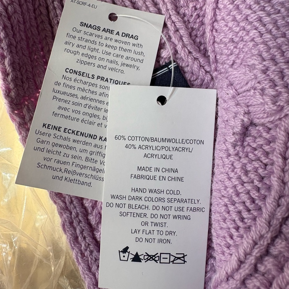NWT Lands' End Women’s Drifter Cable Knit Scarf - Picture 5 of 9
